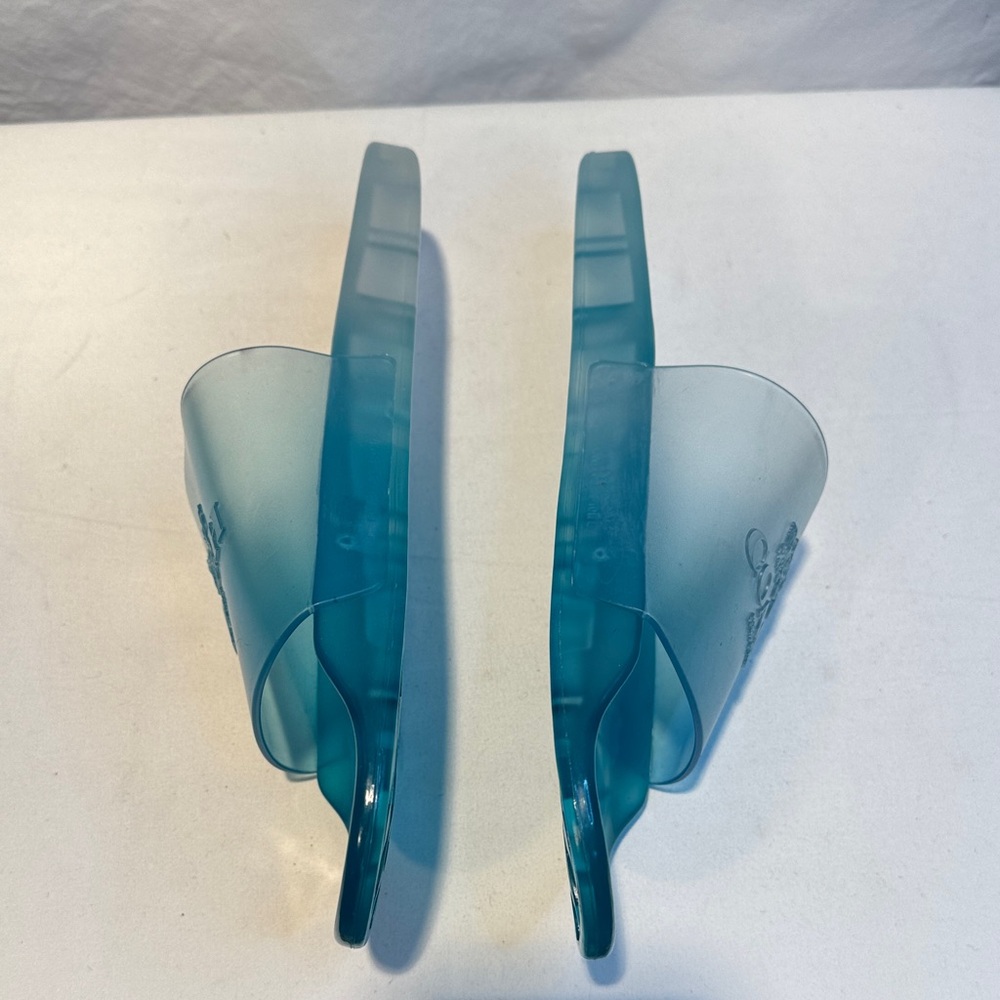 🆕 Coach Translucent Aqua Slide Sandals - Picture 4 of 6